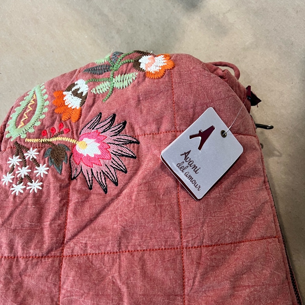 Avani Del Amour NEW Bohemian Quilted Embroidered Full zip women’s Jacket 2 & 3X - Picture 3 of 4
